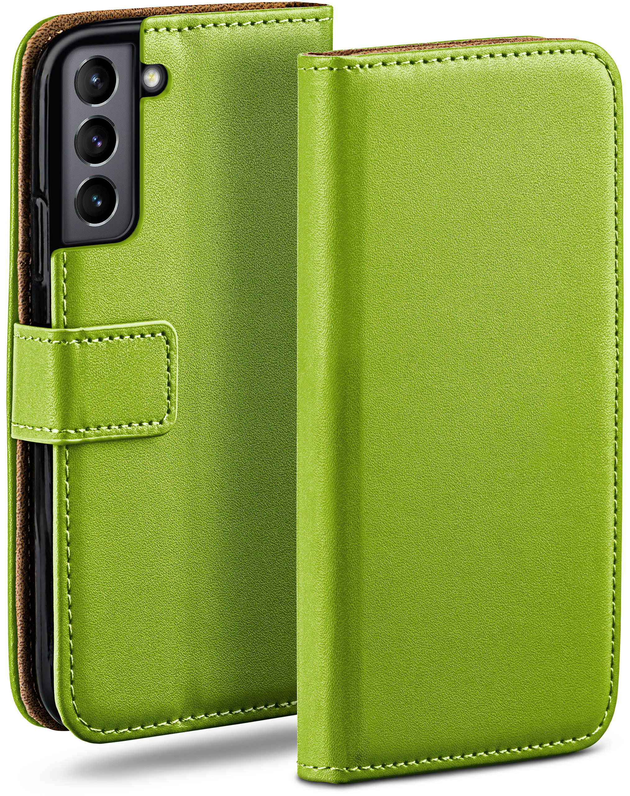 Samsung, Bookcover, MOEX Lime-Green Case, Galaxy S21 5G, FE Book