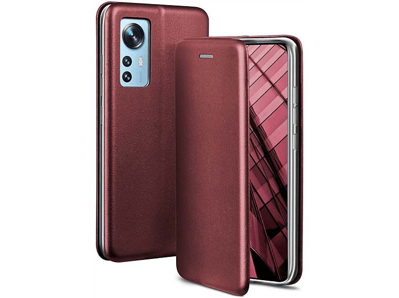Flip Red - Case, Xiaomi, Cover, 12X, Burgund Business ONEFLOW