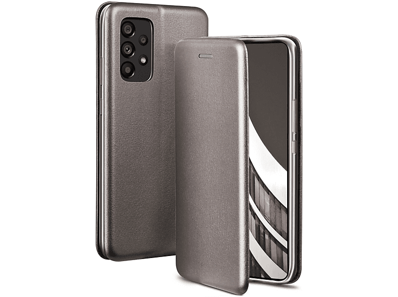 ONEFLOW Business Case, Flip Cover, Samsung, Galaxy A53 5G, Skyscraper - Grey