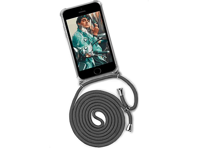 ONEFLOW Twist Case, Backcover, Apple, iPhone SE 1. Generation (2016), Cool Elephant (Silber) | Handyketten