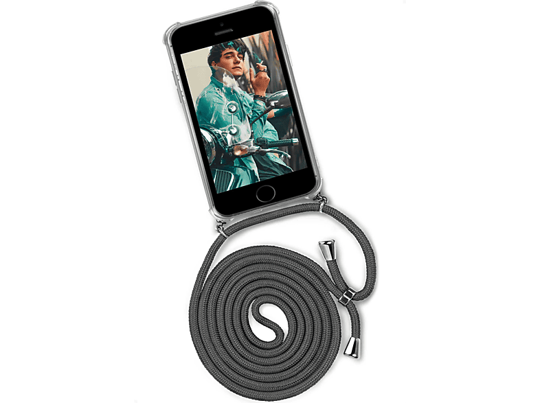 OneFlow Twist Custodia Con Tracolla Per IPhone 5/5s/SE - Cover In Silicone Con Cordino Regolabile, Stampa Unicorno, Antiurto - 2