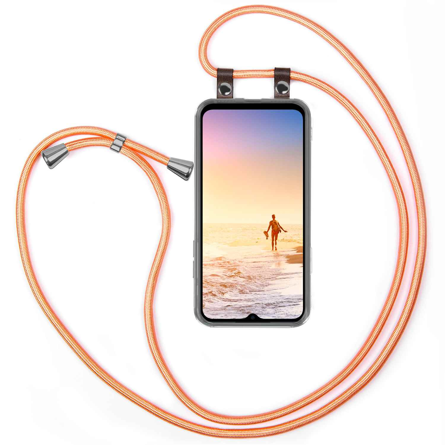 MOEX Handykette, M23 Shiny Galaxy 5G, Coral Backcover, Samsung