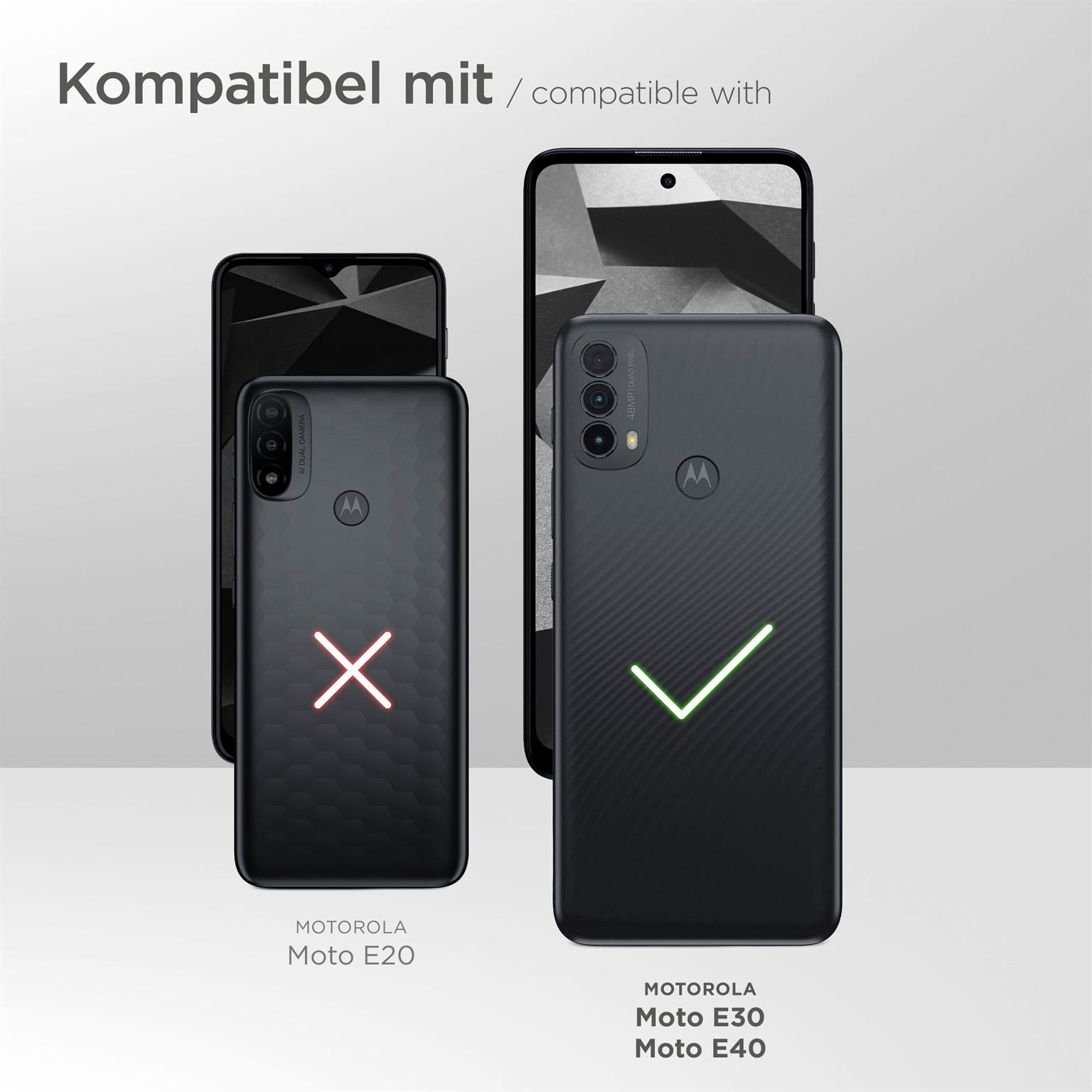 Motorola, Moto E30, Cover, Flip Deep-Black Flip Case, MOEX