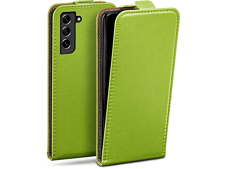 MOEX Flip Samsung, Galaxy Cover, S21 Case, FE Lime-Green Flip 5G,