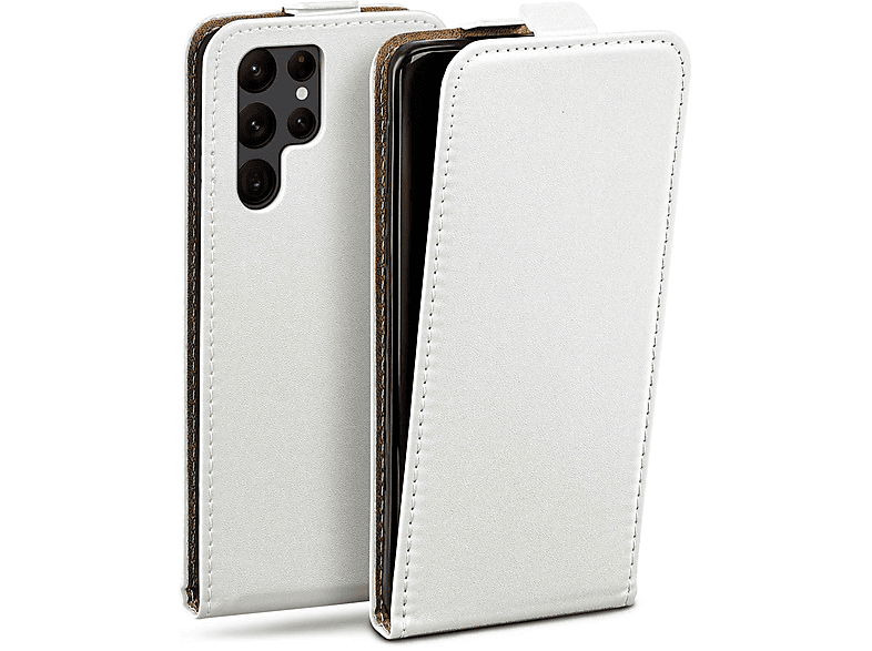 S22 Case, Cover, Galaxy Flip MOEX Samsung, Pearl-White Ultra, Flip