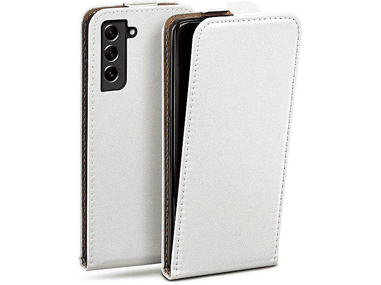 Case, Cover, Flip Samsung, FE S21 5G, Pearl-White MOEX Flip Galaxy
