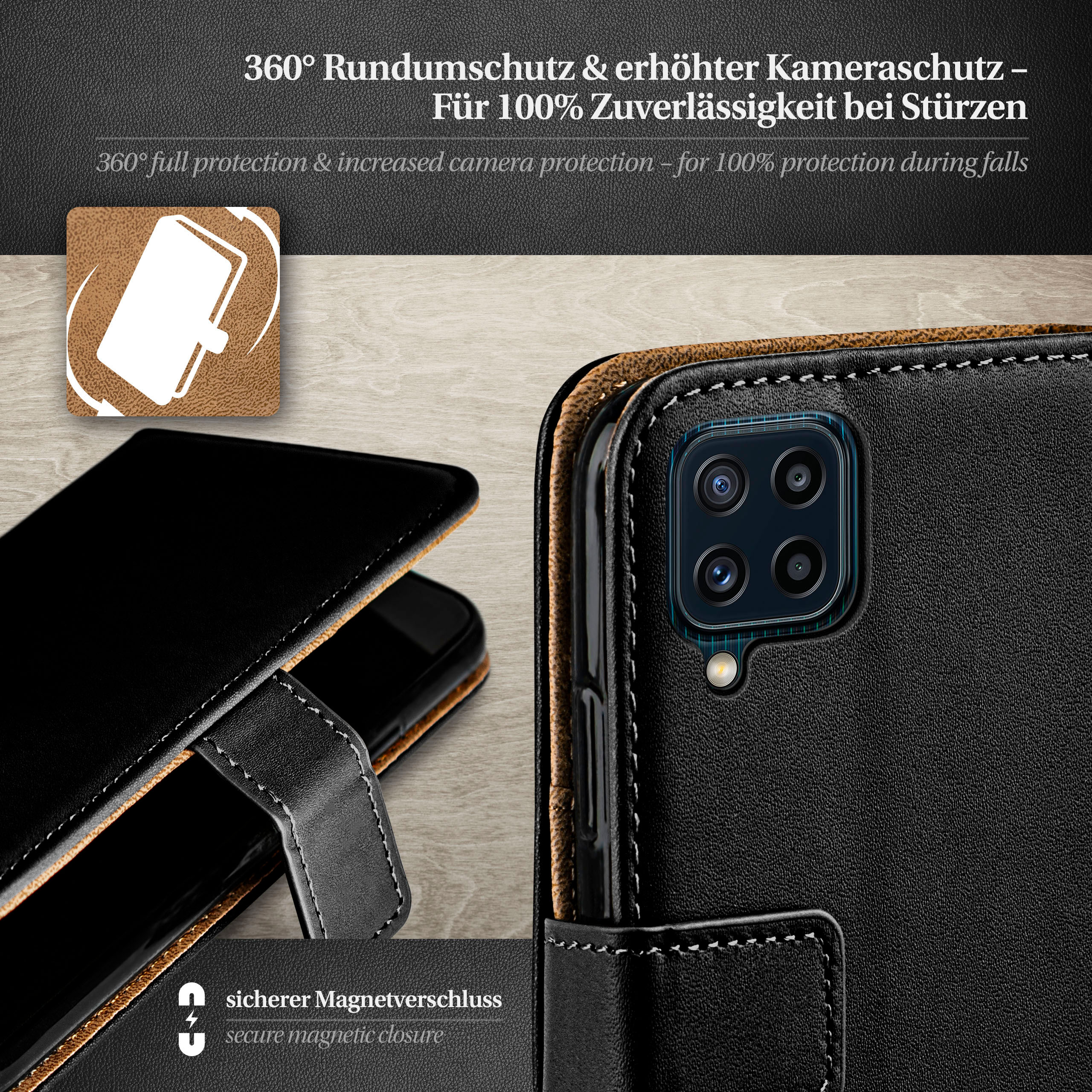 Samsung, MOEX Case, Galaxy Bookcover, M32, Book Deep-Black