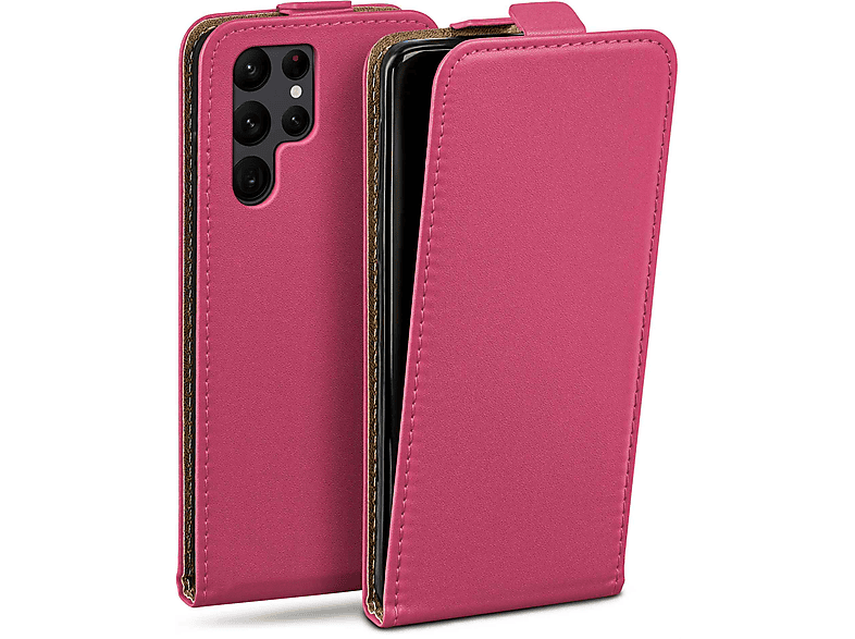 MOEX Flip Case, Flip Cover, Samsung, Galaxy S22 Ultra, Berry-Fuchsia