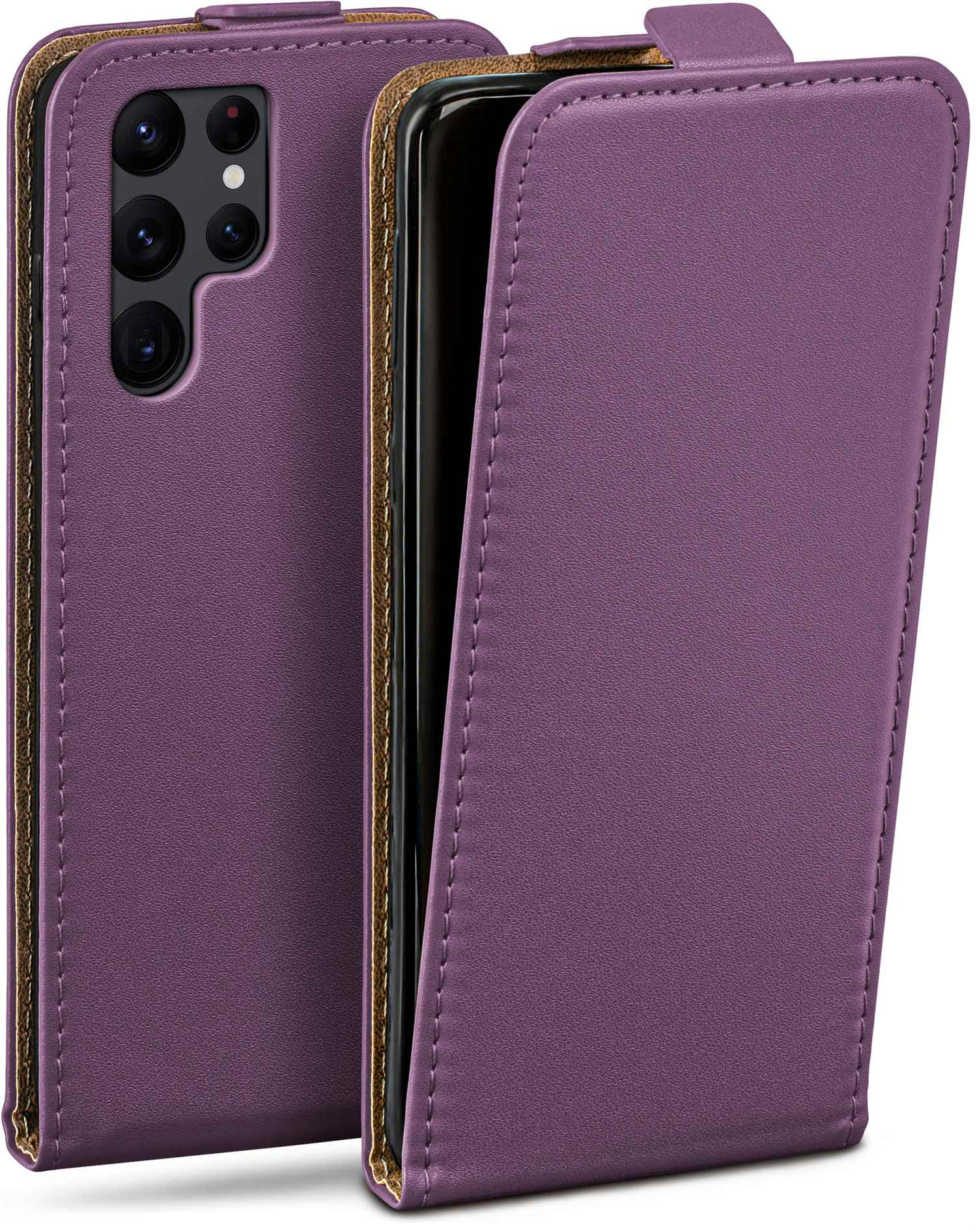 Indigo-Violet MOEX S22 Ultra, Flip Flip Cover, Case, Galaxy Samsung,