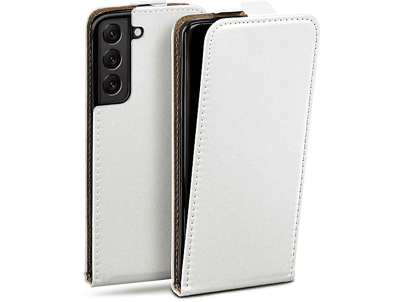 MOEX Flip Case, Flip Cover, Samsung, Galaxy S22, Pearl-White