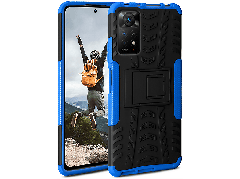 Onetoot Xiaomi Redmi Note 11 Pro (4G/5G), custodia protettiva in pelle PU con supporto per carte di credito per Xiaomi Redmi Note 11 Pro (4G/5G), colore: Nero