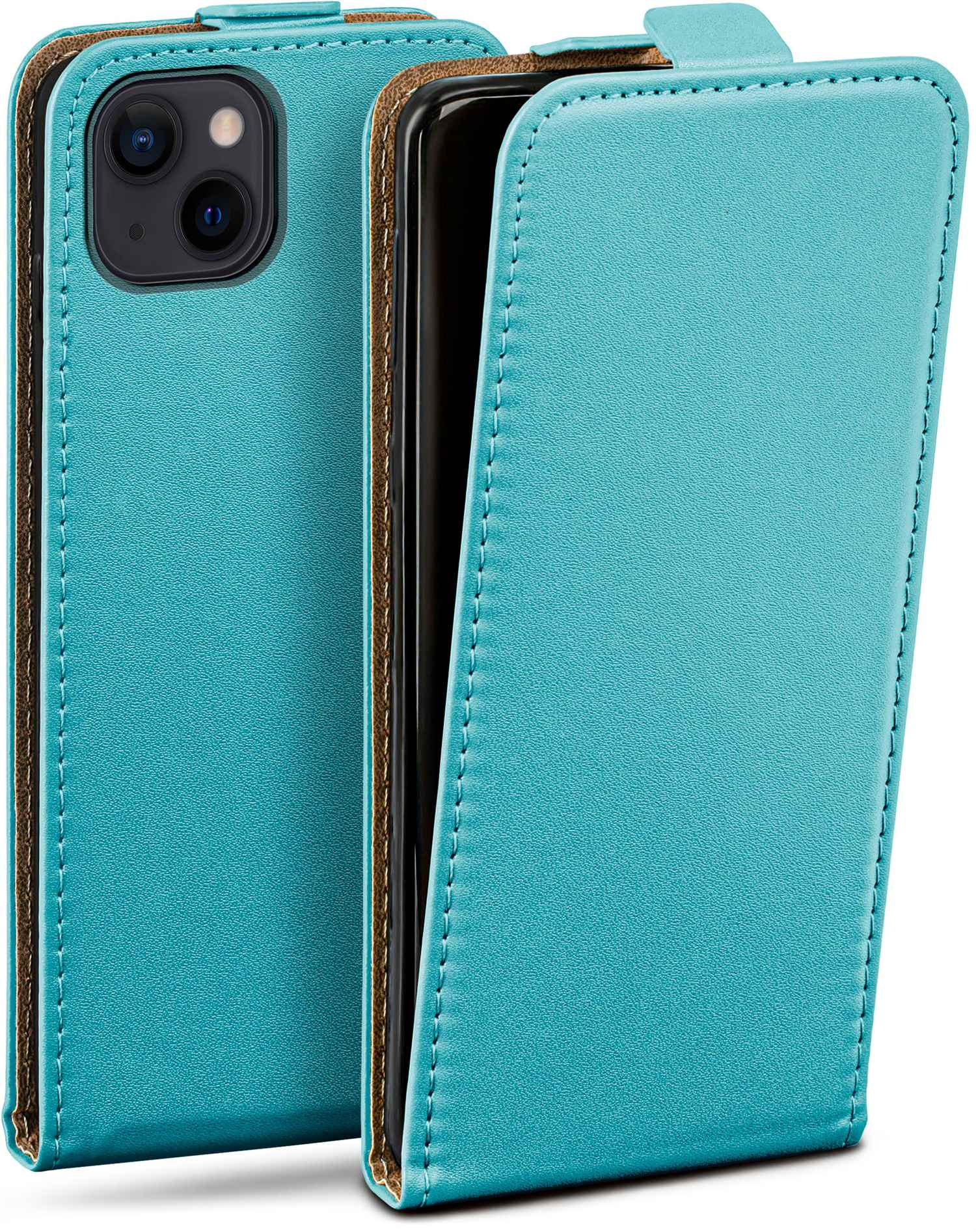 MOEX Flip Case, Flip Cover, iPhone mini, 13 Aqua-Cyan Apple