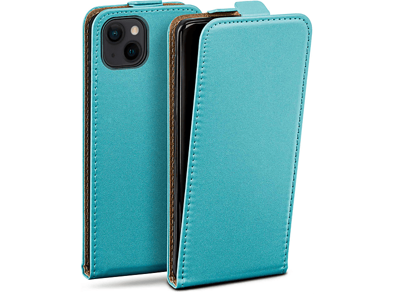 Aqua-Cyan iPhone Case, 13 mini, Apple, Flip Flip MOEX Cover,