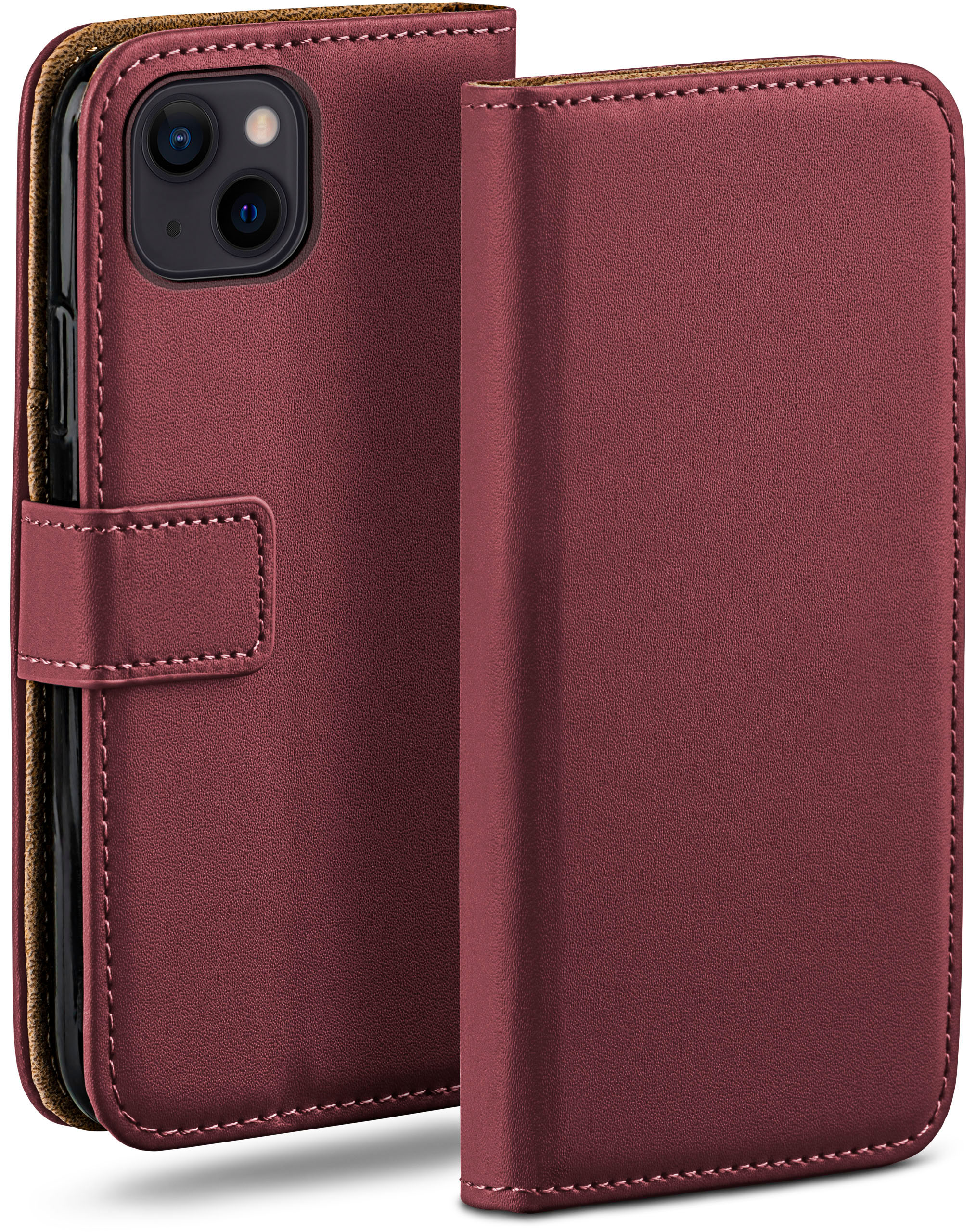 MOEX Book Case, Bookcover, mini, Maroon-Red iPhone 13 Apple