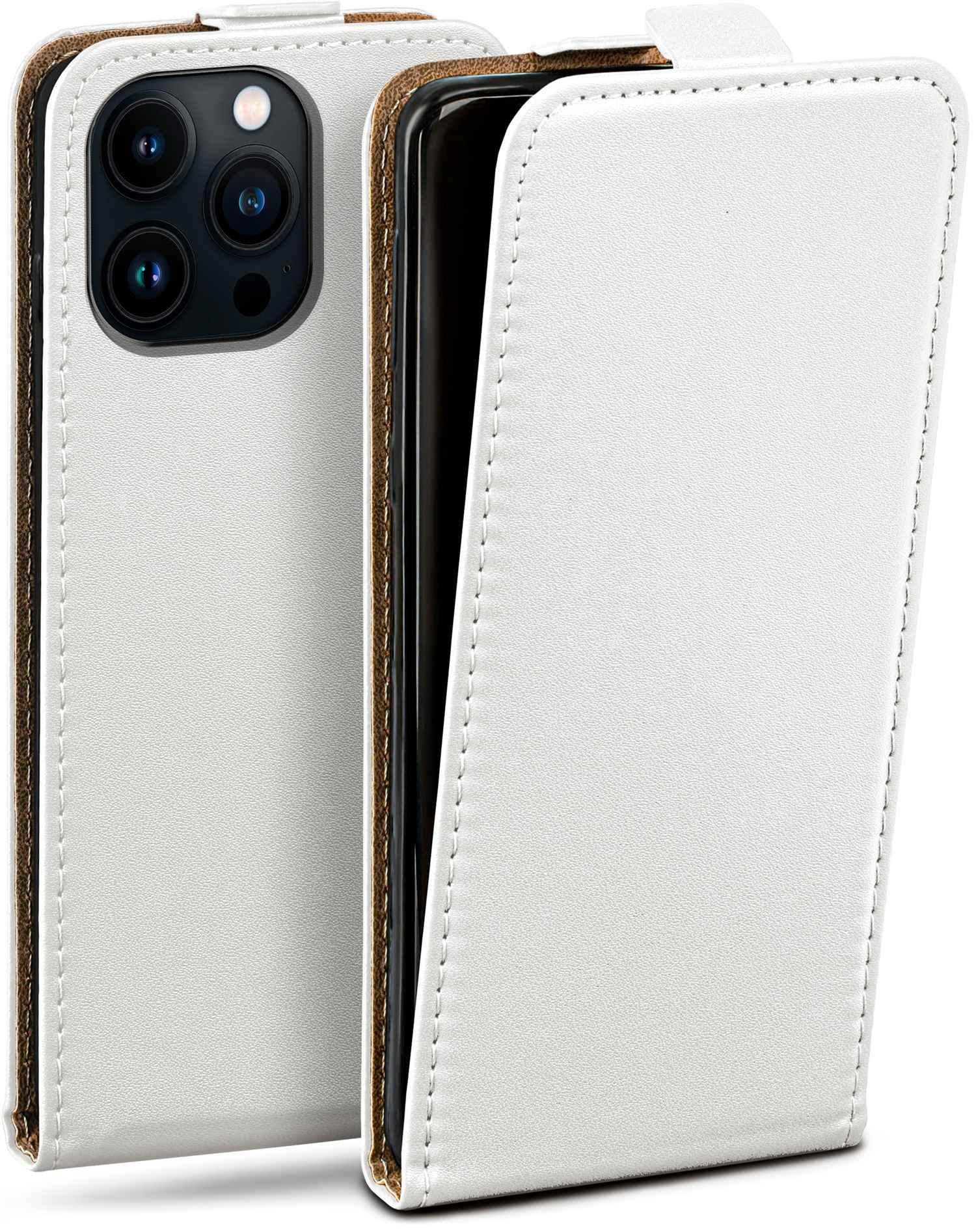 Pearl-White Pro, 13 Flip MOEX Case, iPhone Flip Apple, Cover,