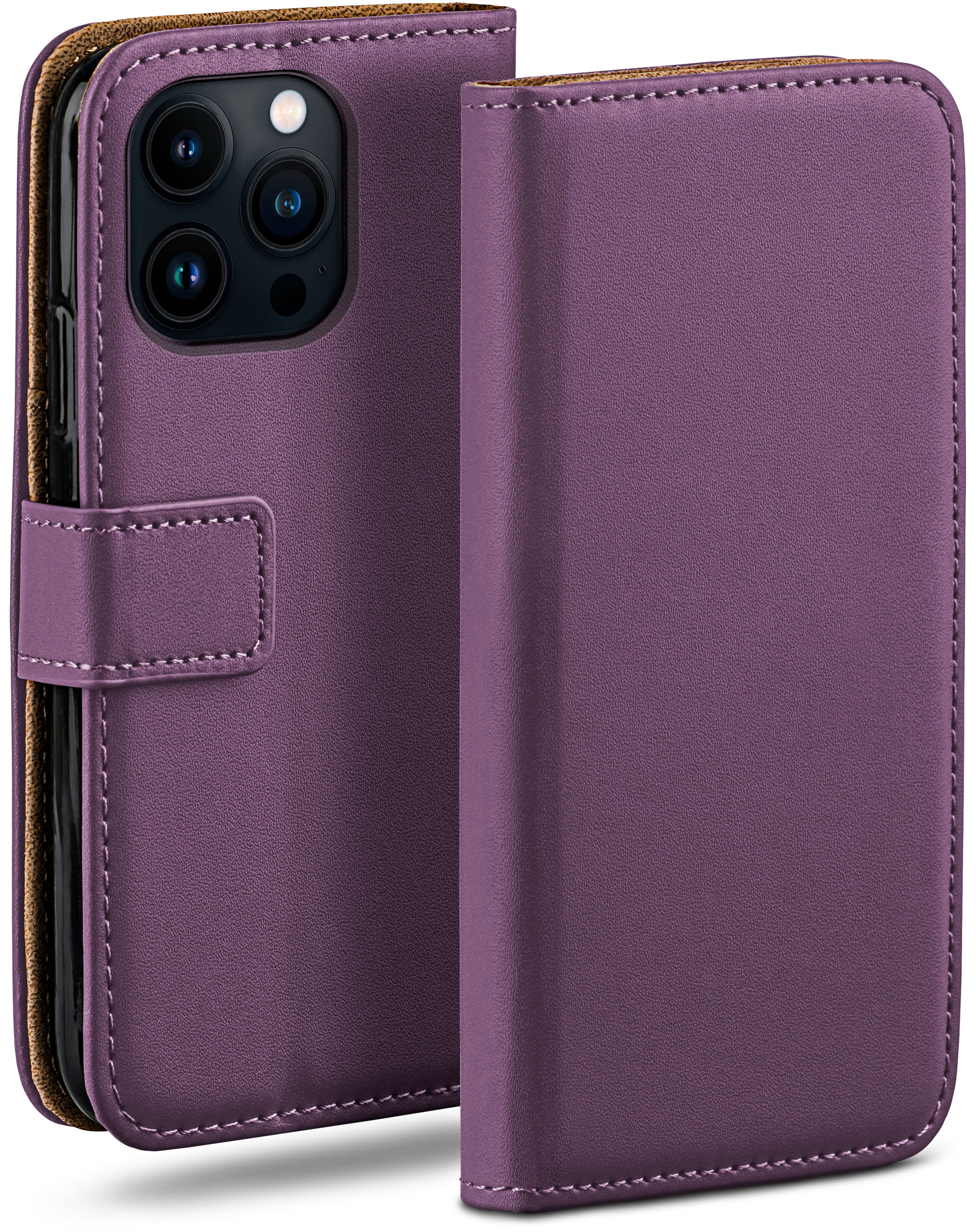 13 Book Indigo-Violet Pro Case, MOEX Apple, Bookcover, iPhone Max,