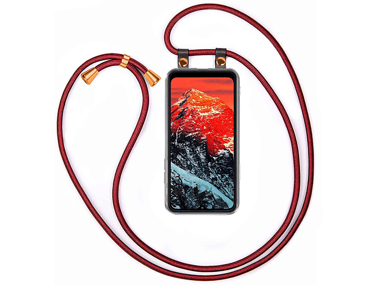 Handykette, 5G, MOEX Samsung, Galaxy Shiny Backcover, A22 Red