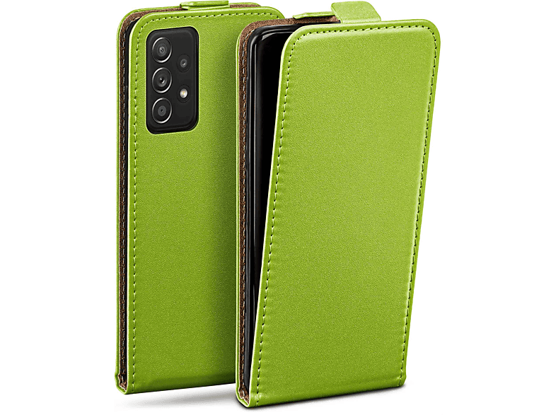 Flip Case, Cover, A52s Galaxy Samsung, 5G, Flip MOEX Lime-Green