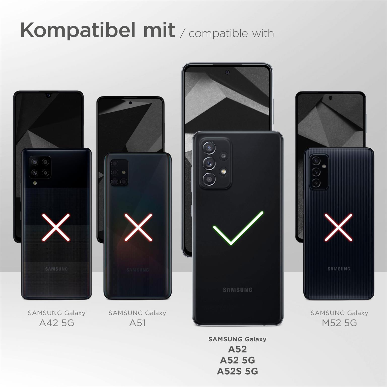 MOEX Handykette, Backcover, 5G, Samsung, A52s Schwarz Galaxy