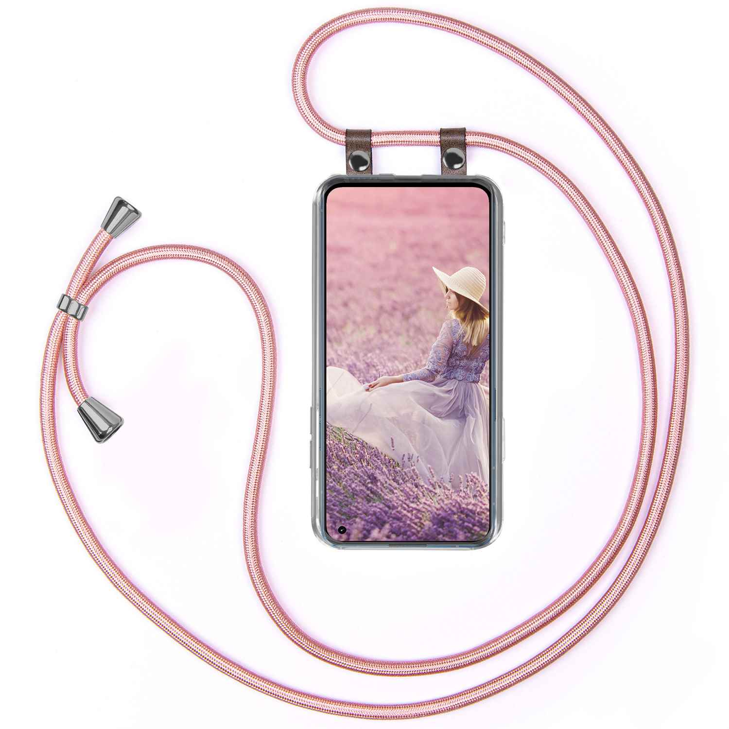 MOEX Handykette, Backcover, Oppo, 5G, Gold Reno6 Rose