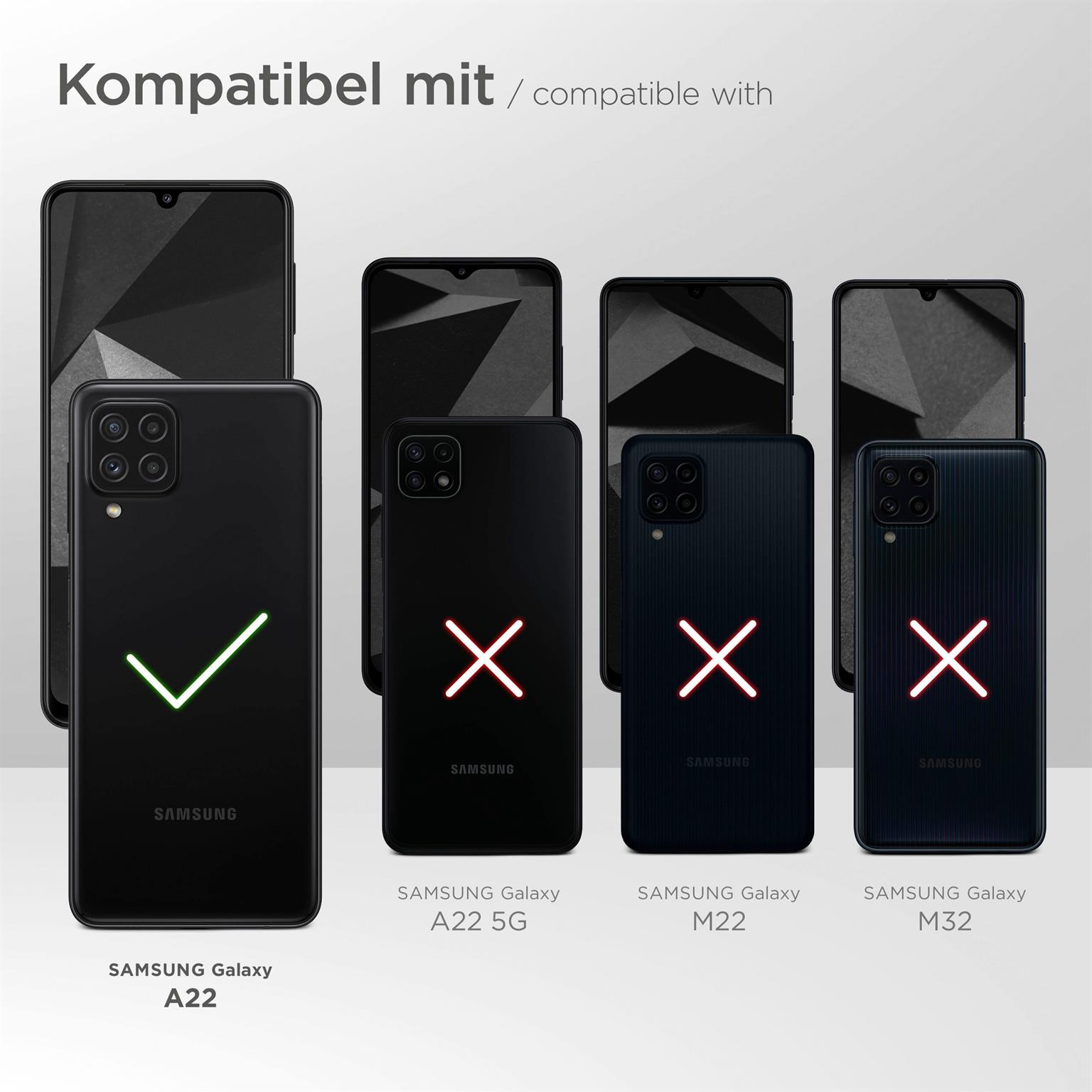 Galaxy Samsung, MOEX (4G), Backcover, Handykette, Dunkelgrau A22