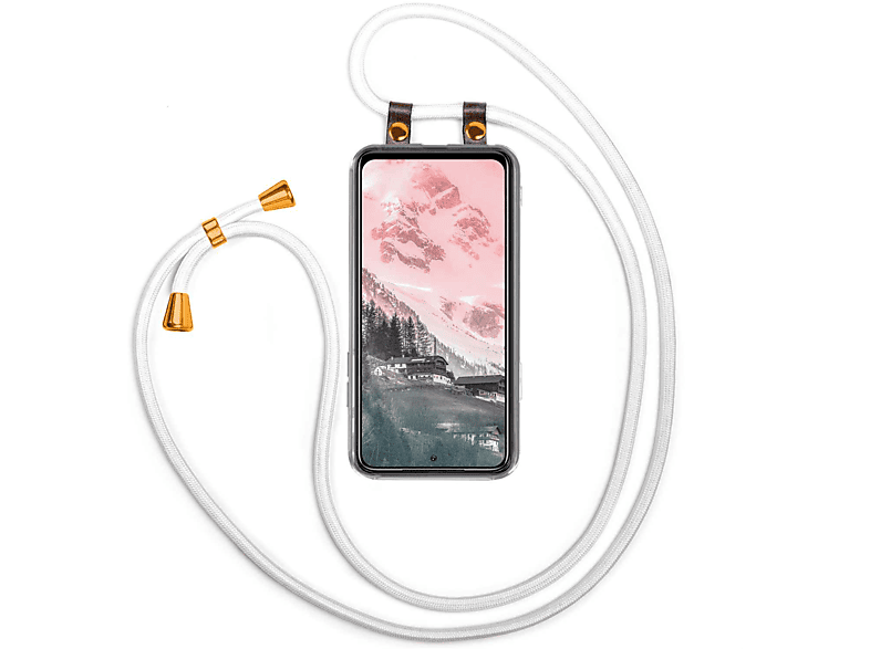 moex Cadena para teléfono móvil para Xiaomi Redmi 14C / Poco C75, funda con cinta extraíble, funda para teléfono móvil con cadena para colgar, correa para el teléfono móvil, cordón para el