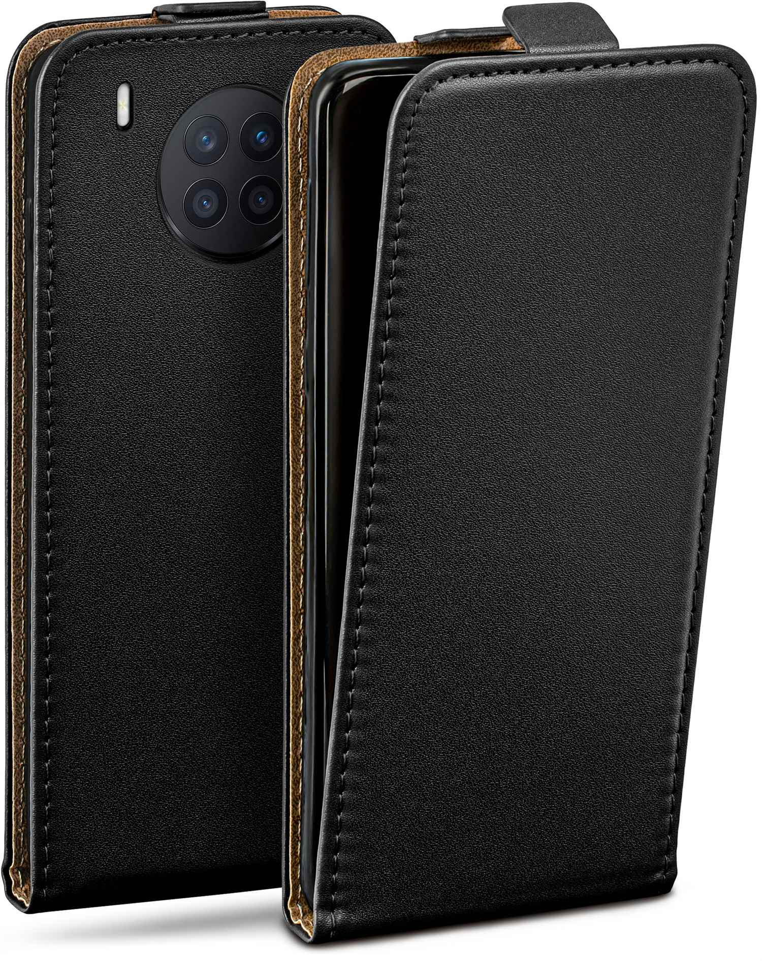 MOEX Flip 50 Case, Deep-Black Cover, Honor Huawei, Lite, Flip