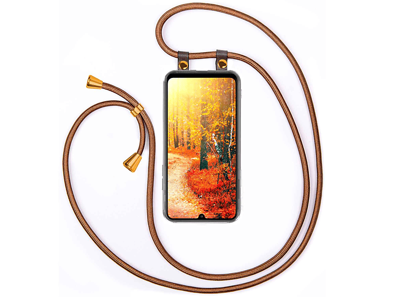 MOEX Handykette, Backcover, Samsung, Galaxy A22 (4G), Shiny Brown