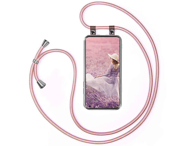 MOEX Handykette, Backcover, Oppo, Find X3 Pro, Rose Gold