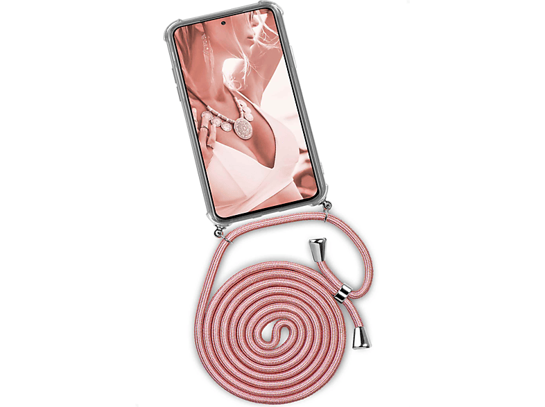 ONEFLOW Twist Case, Backcover, Xiaomi, Redmi Note 10S, Shiny Blush (Silber)