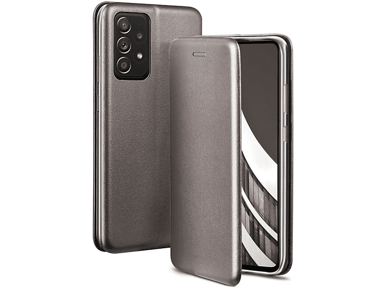 Samsung, A52 Grey Business Case, Cover, Flip Skyscraper - Galaxy 5G, ONEFLOW