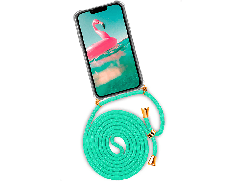 ONEFLOW Twist Case, Backcover, Apple, iPhone 13 Pro, Icy Mint (Gold)