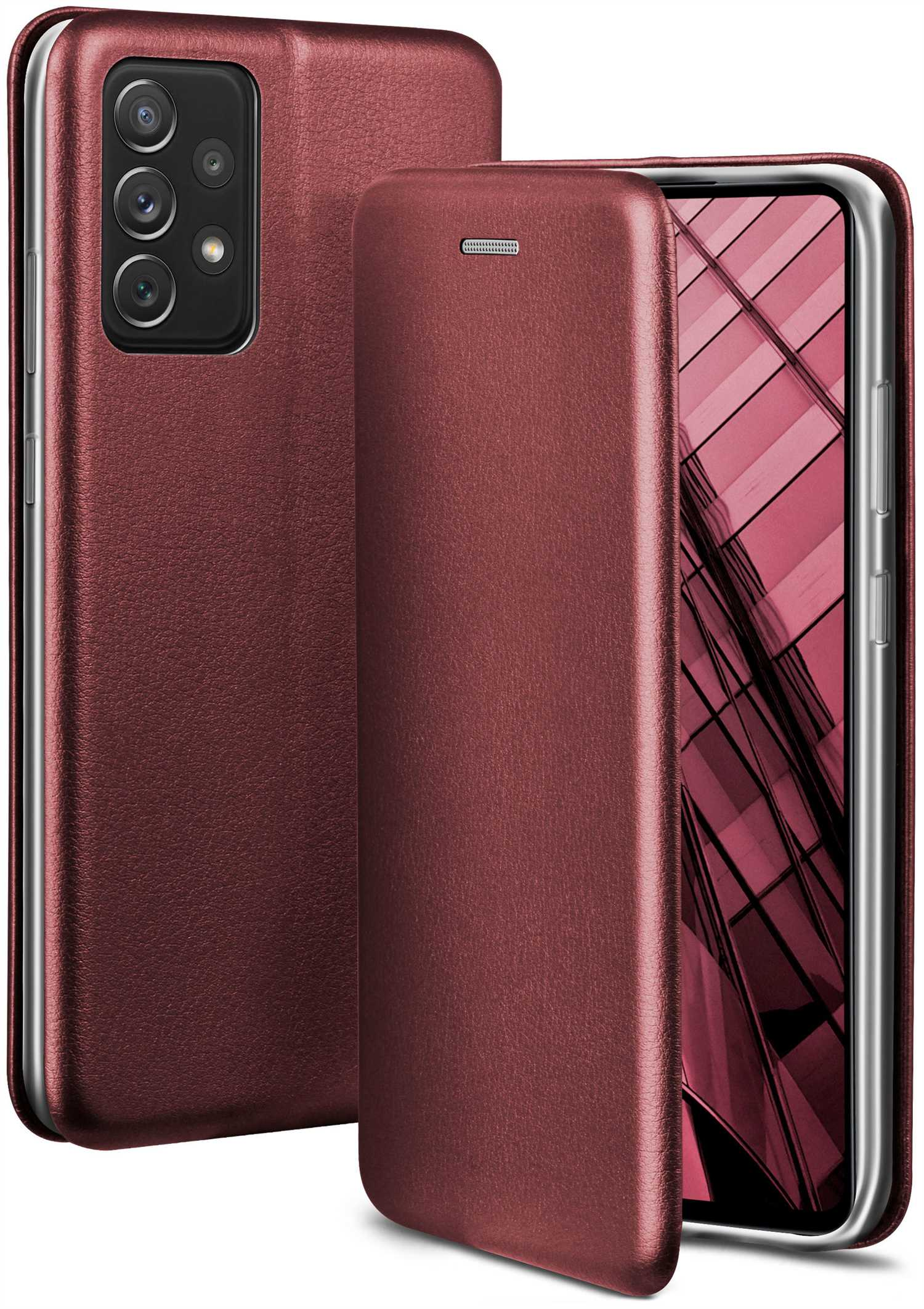 ONEFLOW Business Case, Flip Cover, Samsung, A72, Galaxy Red Burgund 