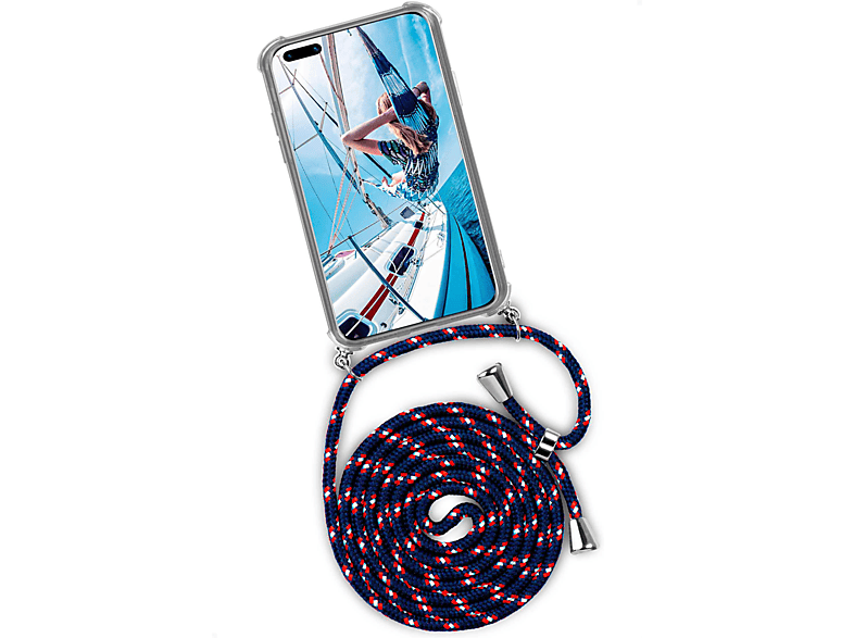 ONEFLOW Twist Case, Backcover, Huawei, P40 Pro, Nautic Life (Silber)