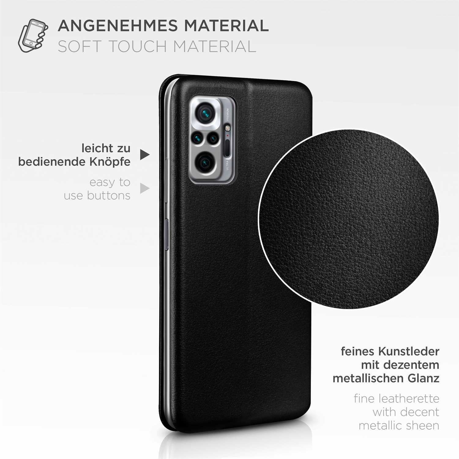 Case, Pro, Redmi Xiaomi, Black Cover, Tuxedo 10 Note ONEFLOW Business Flip -