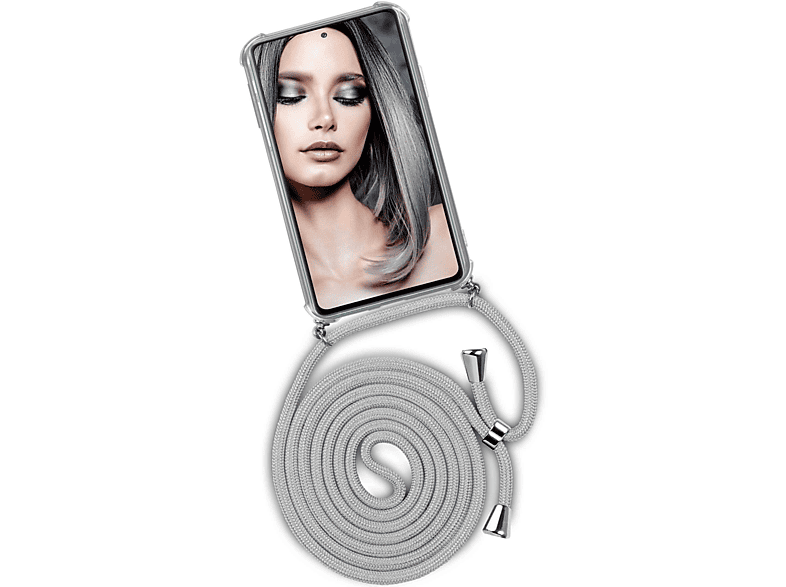 ONEFLOW Twist Case, Backcover, Samsung, Galaxy A52, Silverstar (Silber) | Handyketten