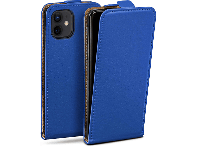 MOEX Flip Case, Flip Royal-Blue Apple, iPhone 12, Cover