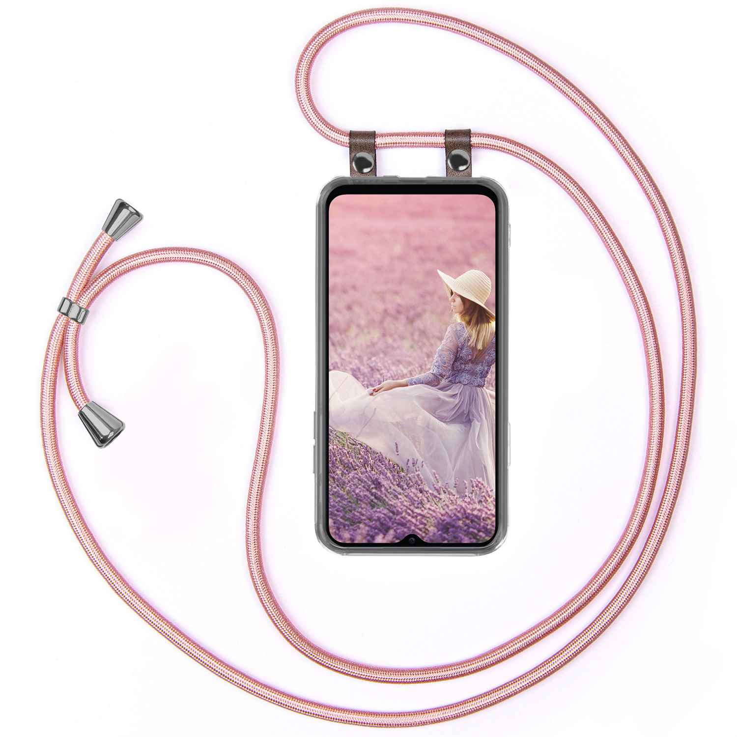 MOEX Handykette, Rose Samsung, 5G, Galaxy Backcover, A13 Gold