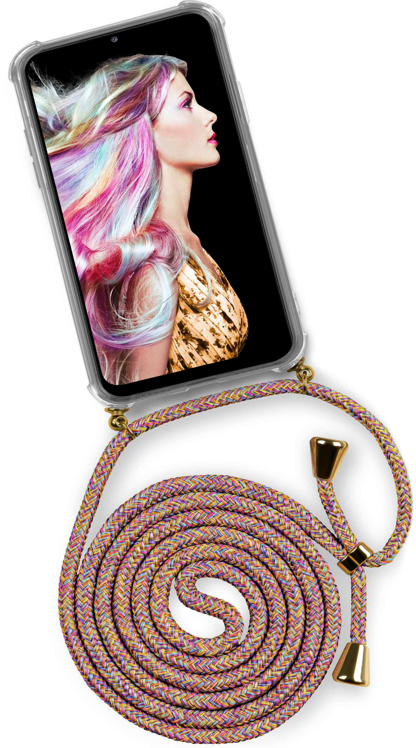 Backcover, 5G, ONEFLOW A23 Case, Galaxy Twist (Gold) Sunny Rainbow Samsung,