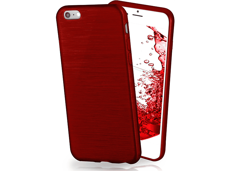 MOEX Brushed Case, Backcover, iPhone Apple, 6s, Crimson-Red