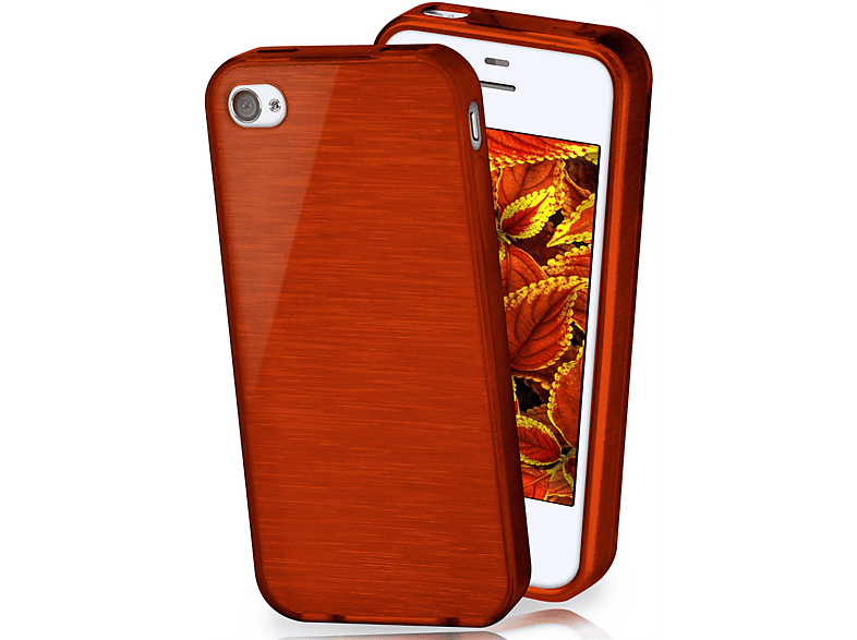 MOEX Brushed 4S, iPhone Backcover, Apple, Indian-Red Case