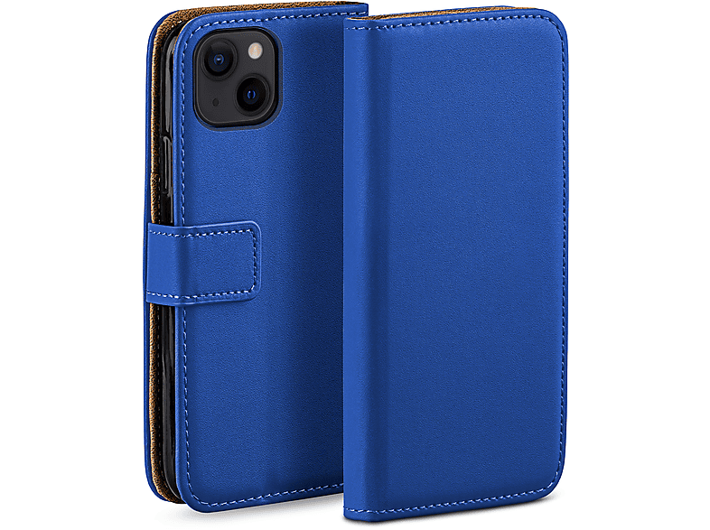 Apple, Royal-Blue Book MOEX Case, iPhone Bookcover, 14 Plus,