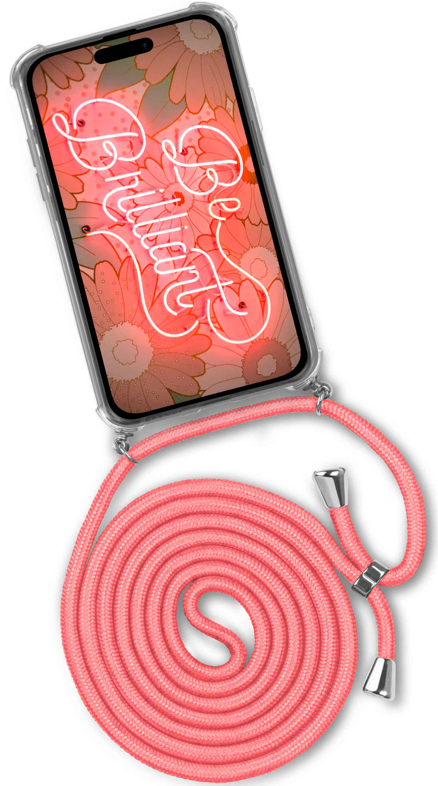 ONEFLOW Twist Flamingo iPhone 14 Backcover, Case, (Silber) Pro, Apple, Kooky