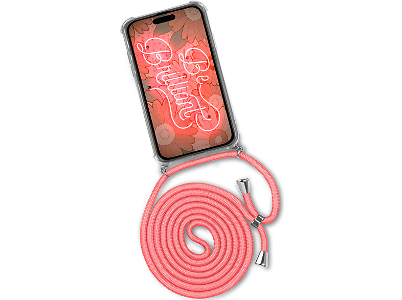 ONEFLOW Twist Case, Backcover, Apple, iPhone 14 Pro, Kooky Flamingo (Silber)