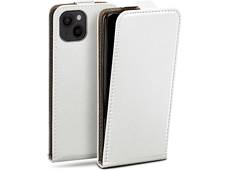 Cover, MOEX Pearl-White Plus, Flip Flip Apple, iPhone Case, 14