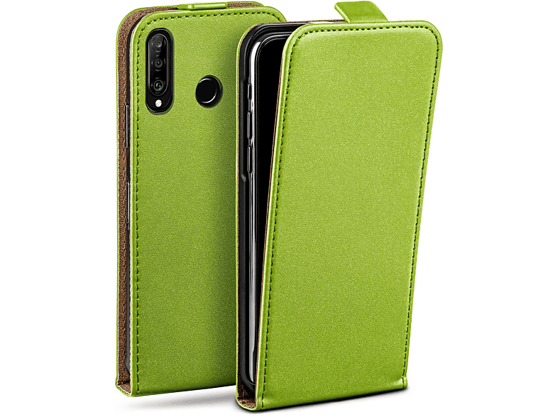 MOEX Flip Case, New Lime-Green Edition, Huawei, Lite Cover, P30 Flip