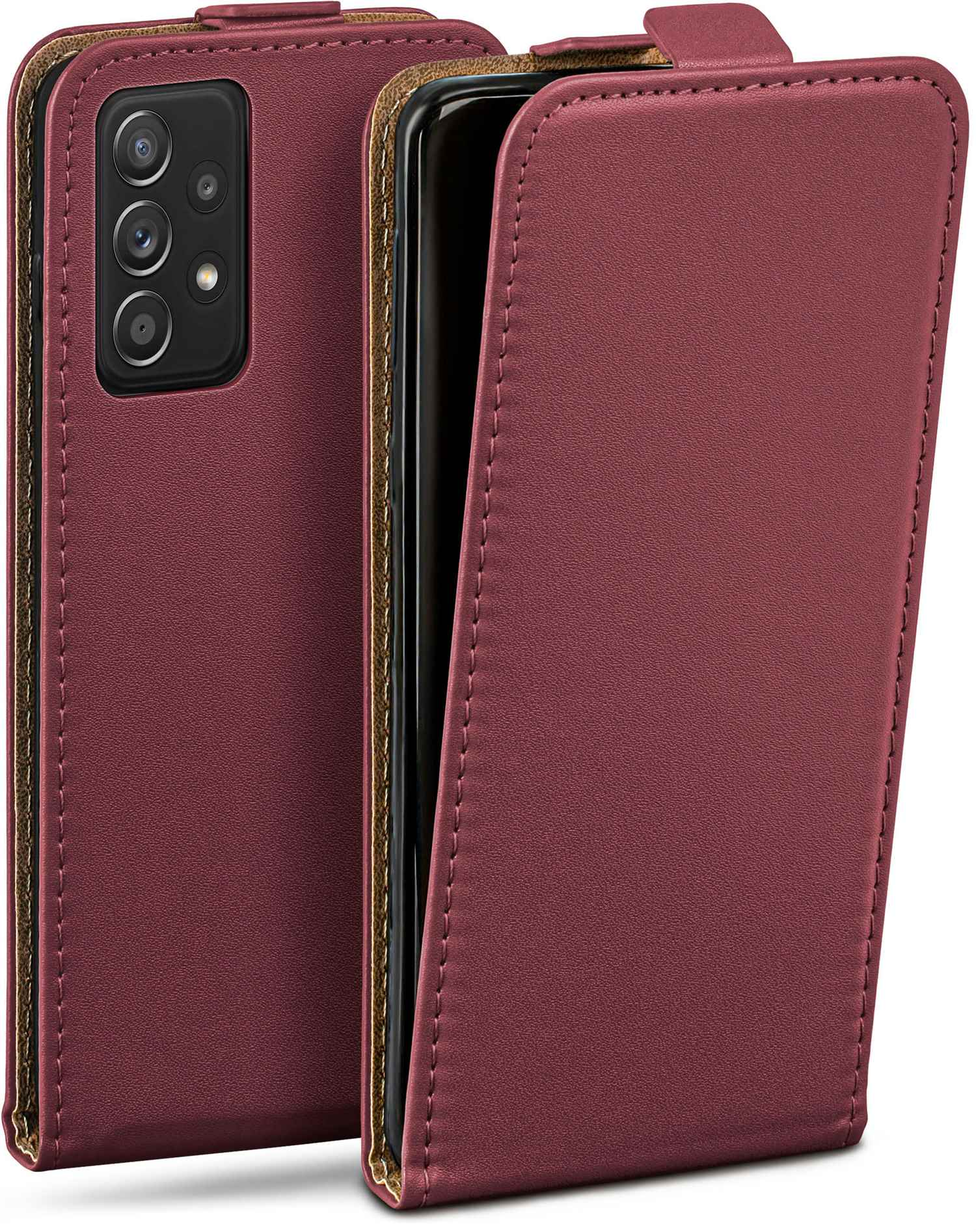 MOEX Flip Case, Galaxy 5G, Cover, Maroon-Red Flip A52 Samsung