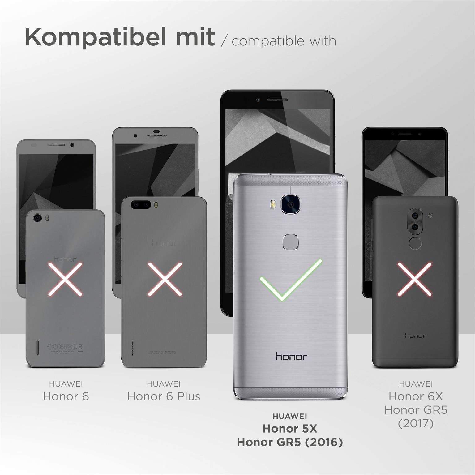 (2016), Flip MOEX Huawei, GR5 Case, Cover, Deep-Black Flip