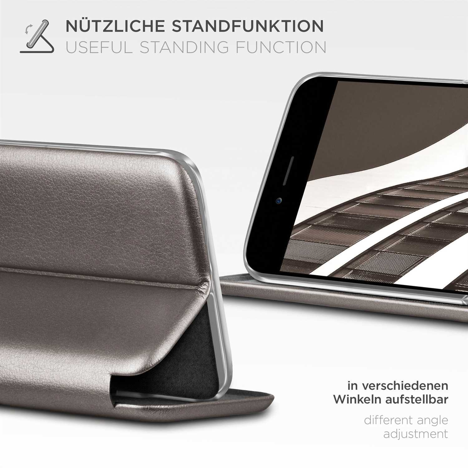 Handyhülle mit Standfunktion, kann in verschiedenen Winkeln eingestellt werden.