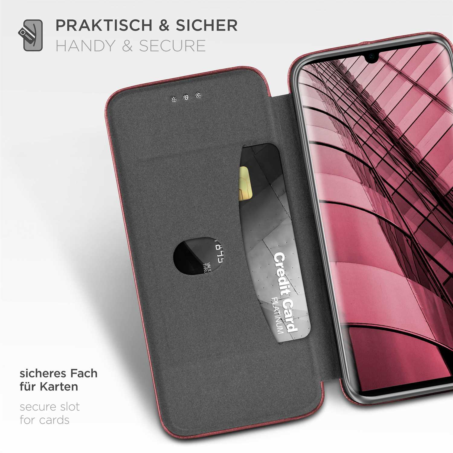Pro P30 - Burgund Case, Edition, Flip New Business Cover, Huawei, ONEFLOW Red